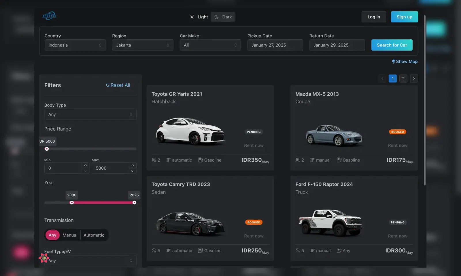 Car Rental Platform Preview